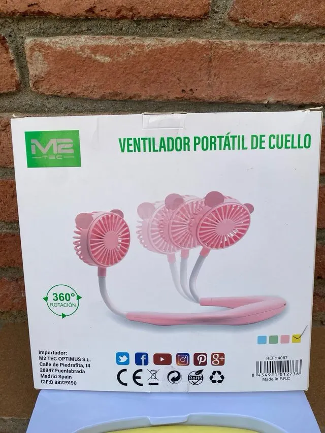 Ventilador portátil para cuello – Ligero y con luces LED – M - foto 2