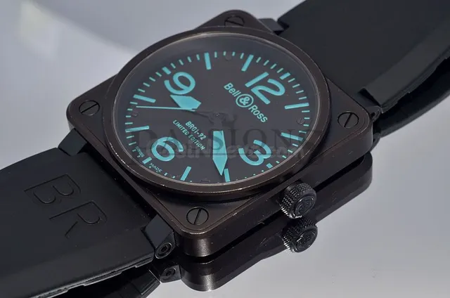 B & R edición Blue Pilot acero negro pvd alta gama