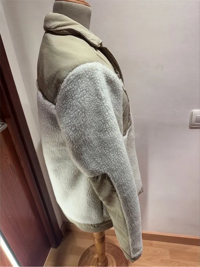 Chaqueta sherpa + nylon - foto 3
