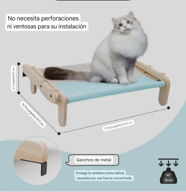 Hamaca o Cama para Gatos Colgante o de Superficie - foto 4