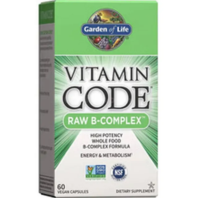Garden of Life Vitamin B Complex RAW – 120 Cápsulas | Energí