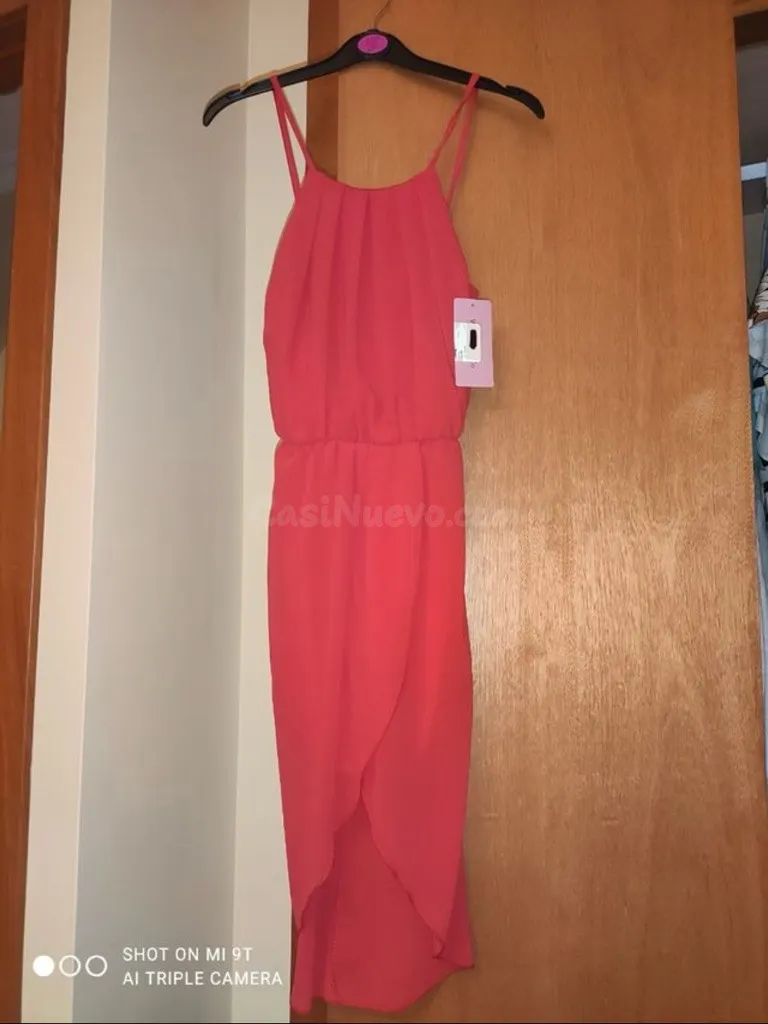 Vestido coral nuevo con etiqueta