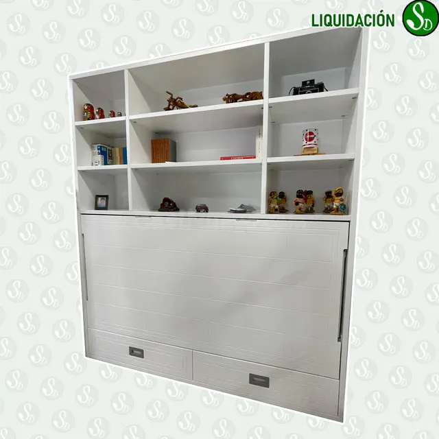 Cama Abatible + Armario Blanco