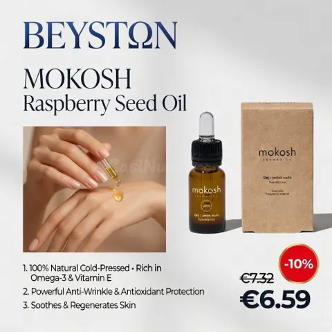 MOKOSH Raspberry Seed Oil – Anti-Wrinkle & Protective Body Oil, 12 ml
