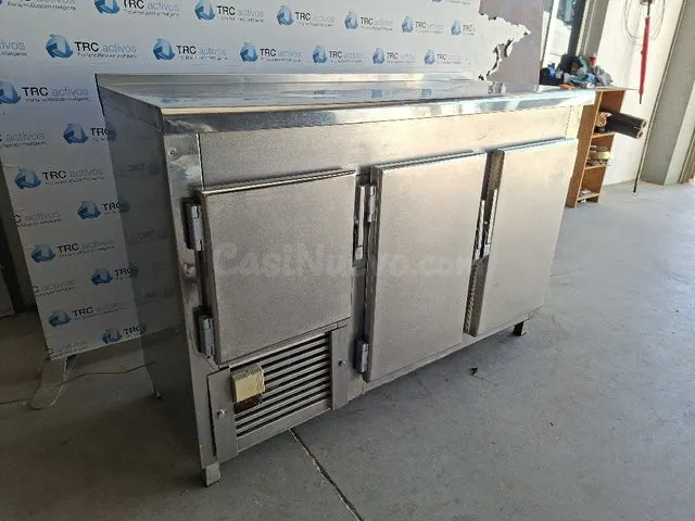 Nevera profesional baja 3 puertas acero inoxidable cocina Al - foto 3