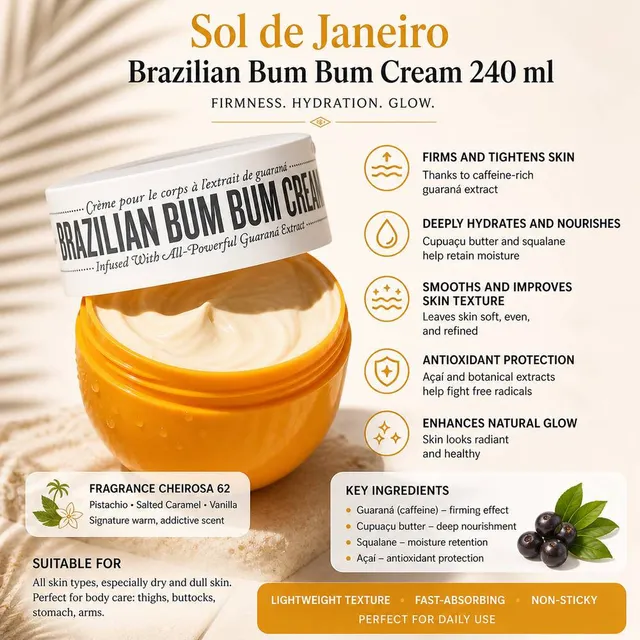 Sol de Janeiro Brazilian Bum Bum Cream, 240 ml - foto 2