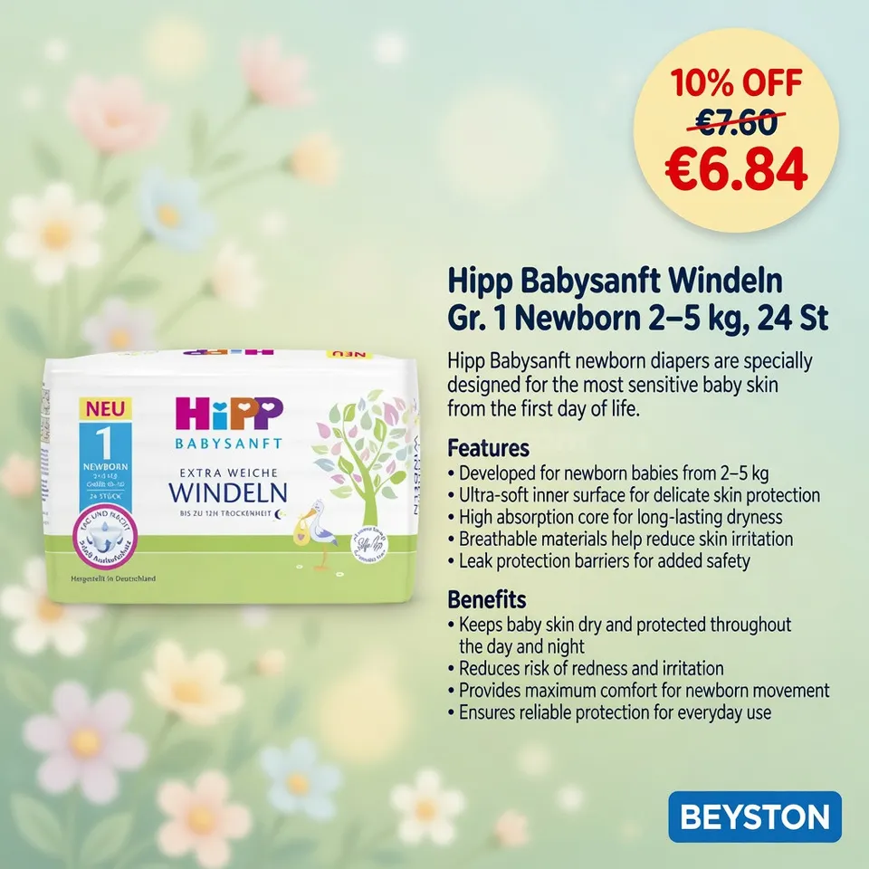 Hipp Babysanft Windeln Gr. 1 Newborn 2–5 kg