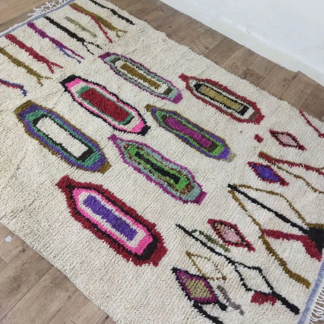 Alfombra bereber marroquí artesanal 266 × 188 cm – Multicolo - foto 5