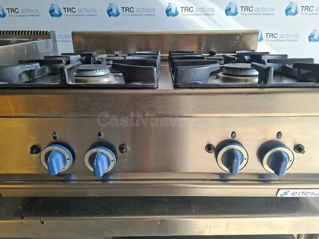 Cocina de gas profesional 4 quemadores EDESA SCG80 para host - foto 5