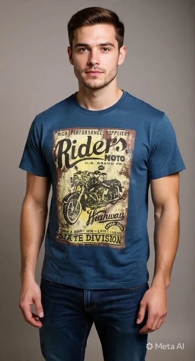 Camiseta motera estilo Riders Highway Gijón
