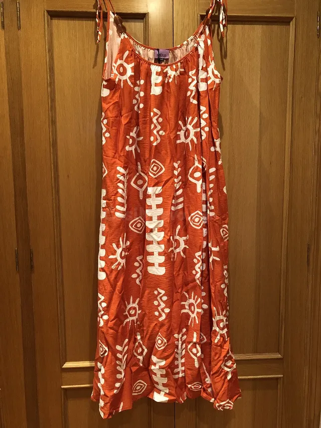 Vestido largo estampado tribal