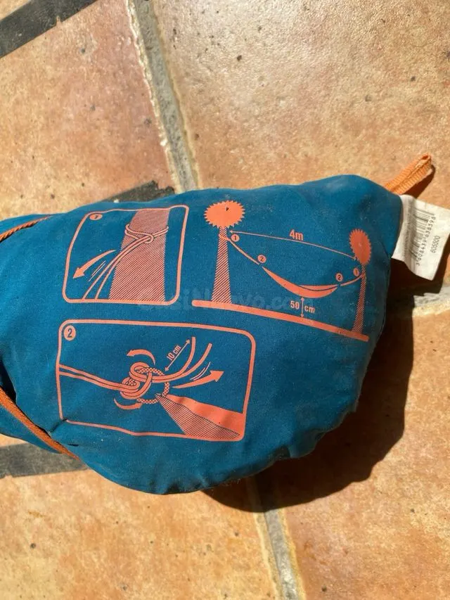 Hamaca Quechua de 4 m para camping – Azul/Naranja, Malgrat d - foto 2