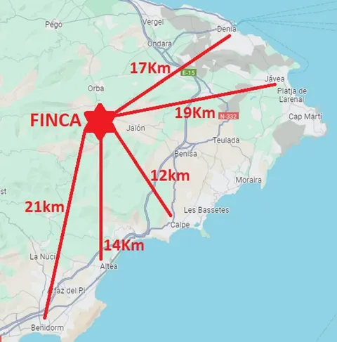 FINCA RÑSTICA DE 1000 HECTÑREAS A 21 KM DE BENIDORM