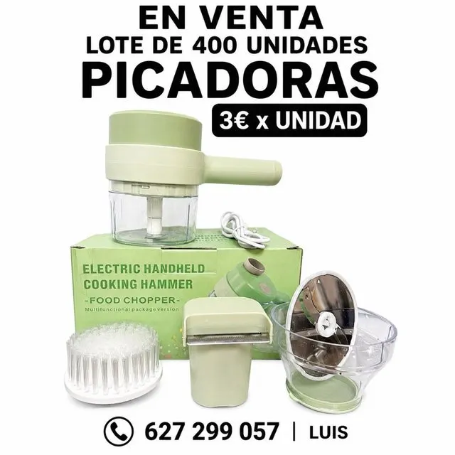 Lote Picadora Eléctrica Cocina Portátil