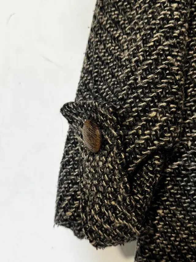 Abrigo Tweed Elegante Doble Botonadura - foto 3