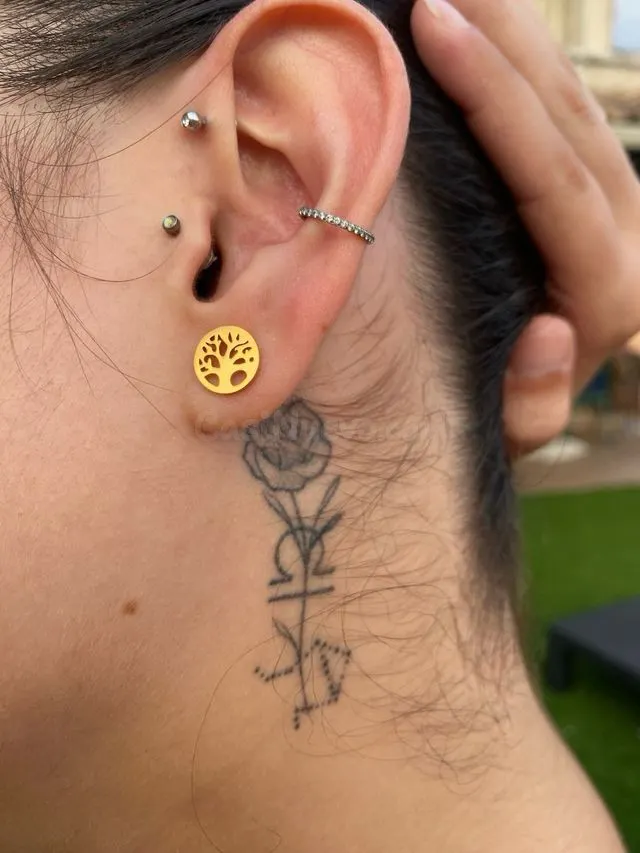 Pendientes árbol de la vida en oro de 18k y plata 925 – Malg - foto 5