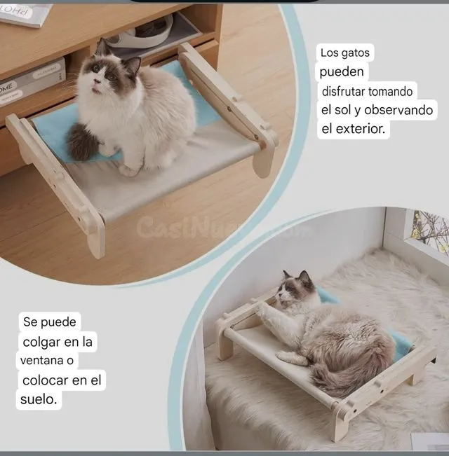 Hamaca o Cama para Gatos Colgante o de Superficie - foto 5