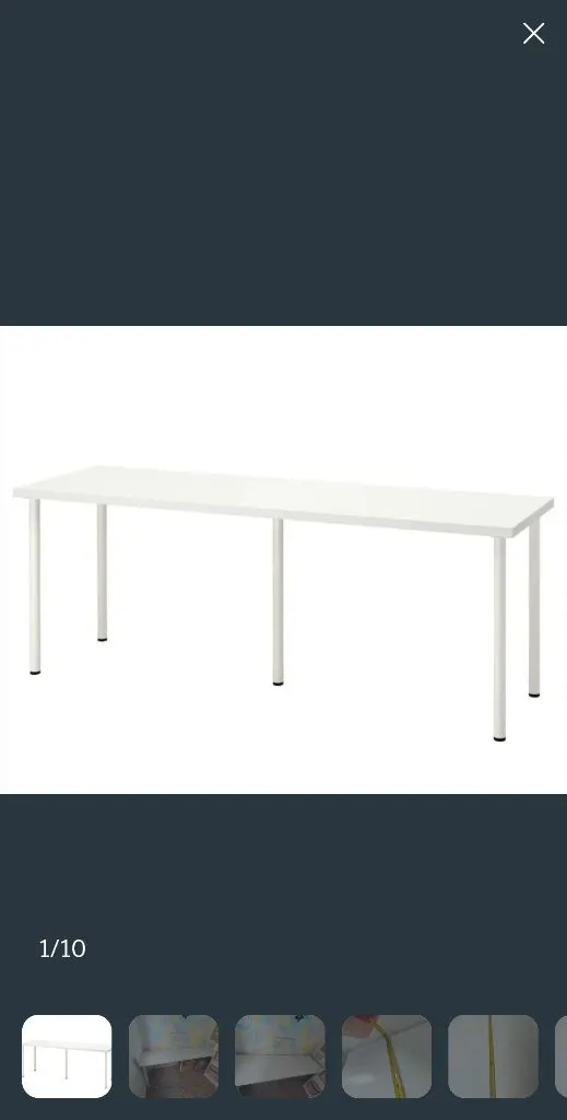 Mesa blanca IKEA 200x60 cm - foto 4