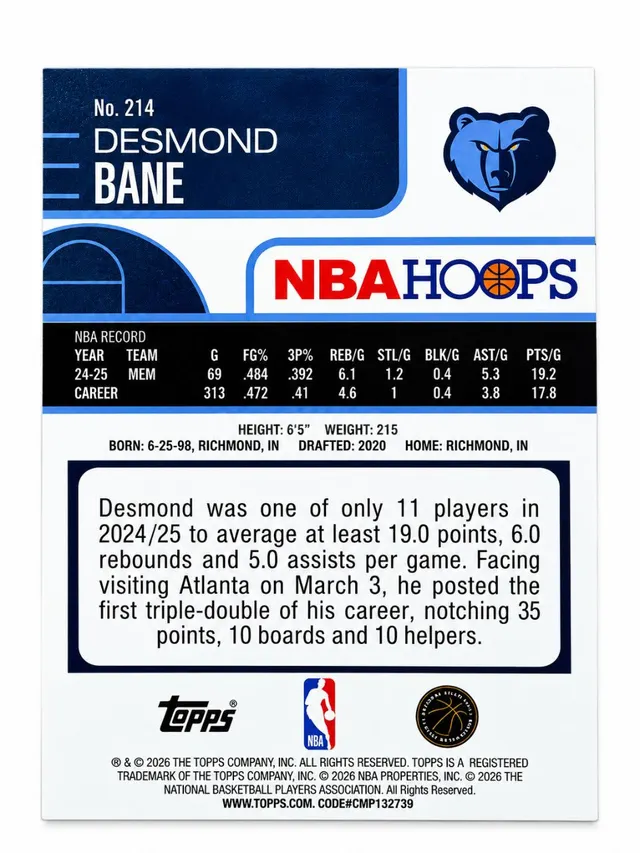 NBA Hoops Desmond Bane 2024 - foto 2