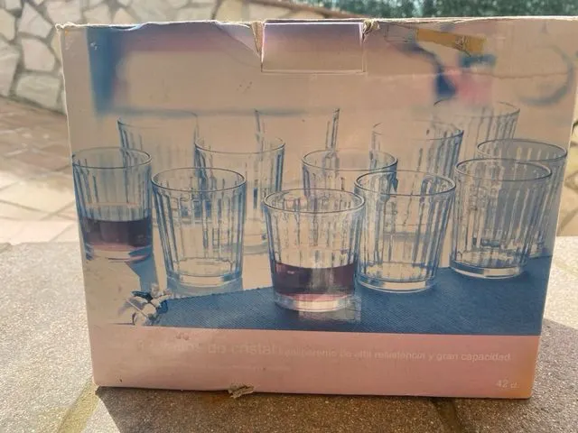 Juego de 9 vasos de cristal – Nuevo, entrega en Malgrat de M