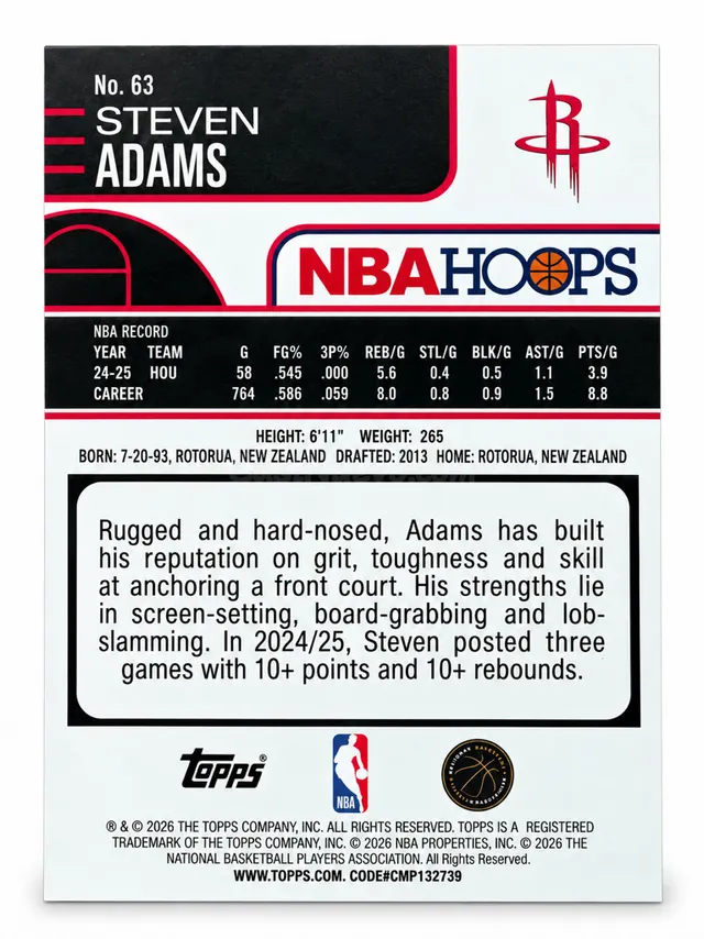 Tarjeta NBA Hoops Steven Adams Topps Holográfica #63 - foto 2