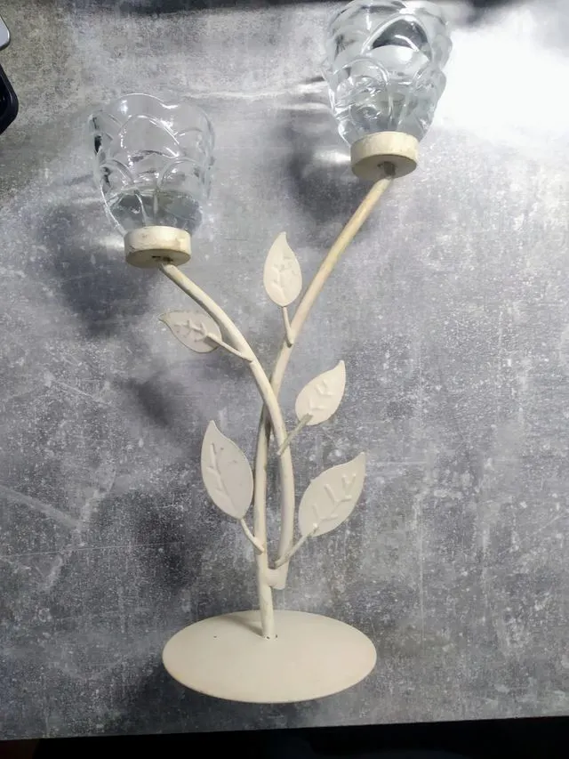 Candelabro de Hierro blanco - foto 3