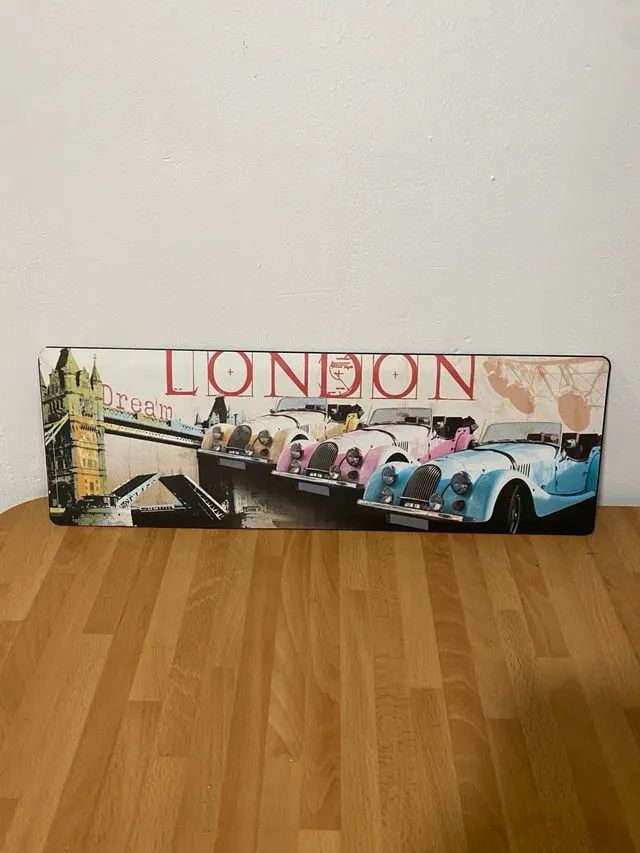 Cartel metálico estilo London – 50 cm – Malgrat de Mar