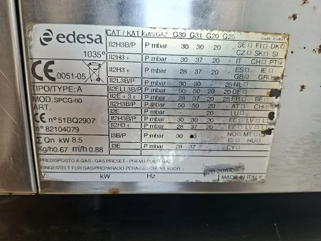 Plancha industrial gas EDESA SPGC60 para hostelería en L'Ald - foto 4