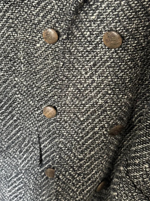 Abrigo Tweed Elegante Doble Botonadura - foto 2