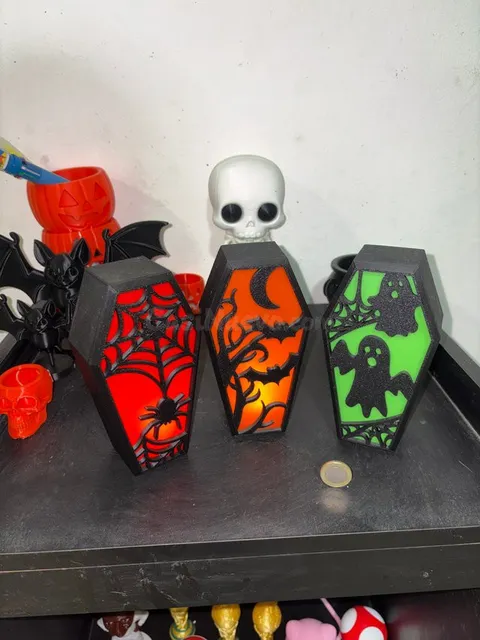 Portavelas Halloween 3D Pack 3 Unidades Ambiente Terrorífico