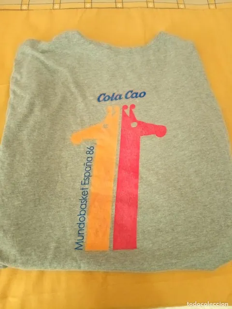 CAMISETA COLA CAO MUNDOBASKET 86 ESPAÑA TALLA XXL. RAREZA