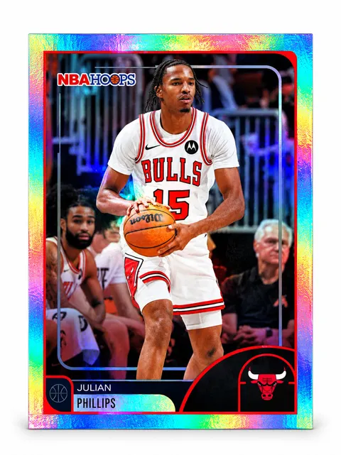 Tarjeta NBA Hoops Julian Phillips Holográfica