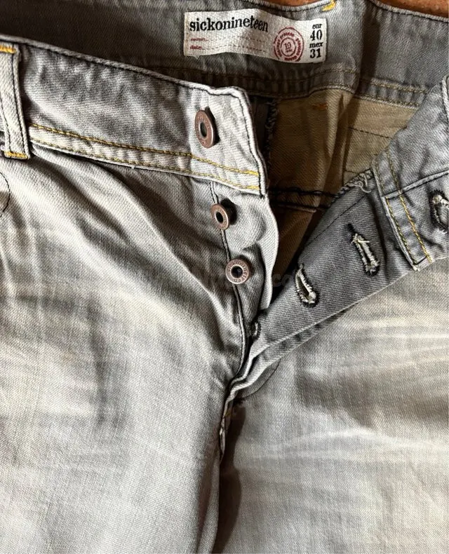 Pantalón tejano Sickonineteen corte bajo ancho - foto 3