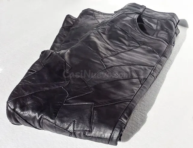 Pantalón de cuero ensamblado unisex: Made in Spain - 69 €