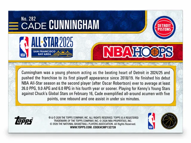 Cromo Cade Cunningham NBA Hoops All Star 2025 - foto 2