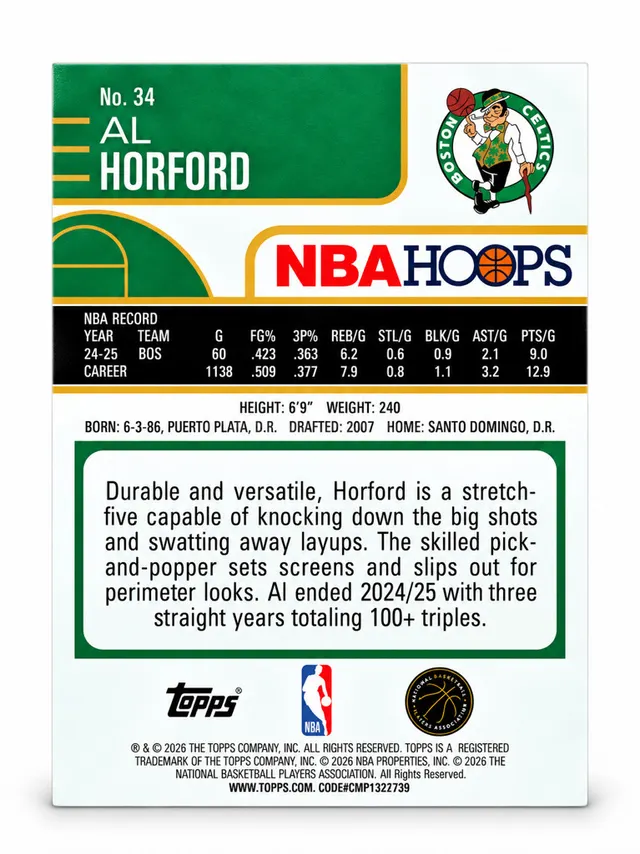 Carta NBA Al Horford Celtics - ¡Coleccionable! - foto 2