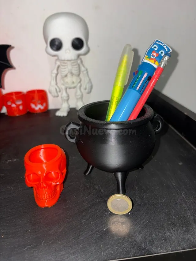 Lápiz 3D Bruja Caldero Original Halloween Decoración Escrito - foto 5