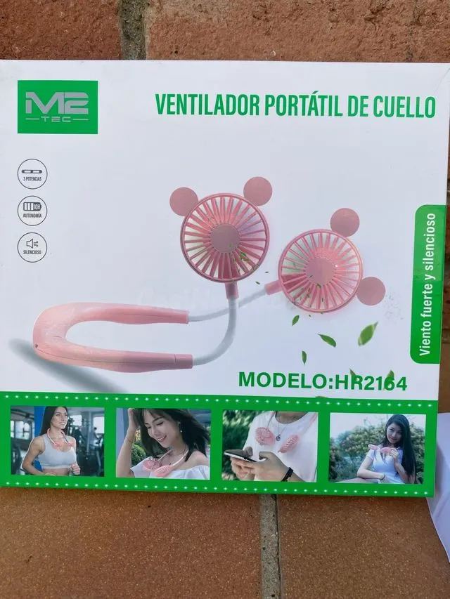 Ventilador portátil para cuello – Ligero y con luces LED – M - foto 3