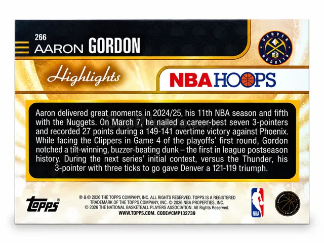 Carta NBA Aaron Gordon Hoops Highlights Holográfica - foto 2