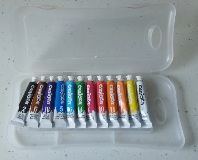 JUEGO TÉMPERAS 12 COLORES CARIOCA, NUEVO - foto 2