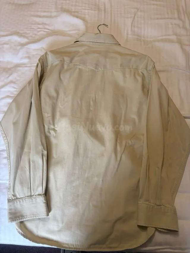 Camisa elegante beige manga larga Gijón - foto 5