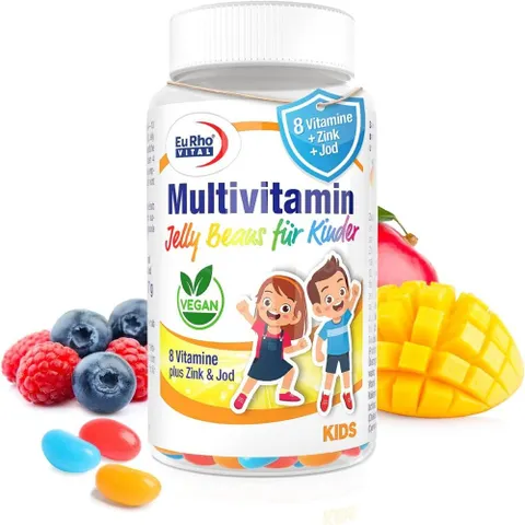 EuRho Vital Jelly Beans Multivitamínicos para Niños – Veganos | Inmunidad y Crecimiento