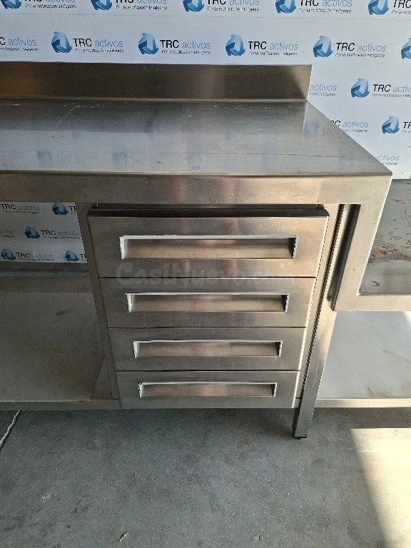 Mesa de trabajo industrial acero inoxidable para cocina prof - foto 5
