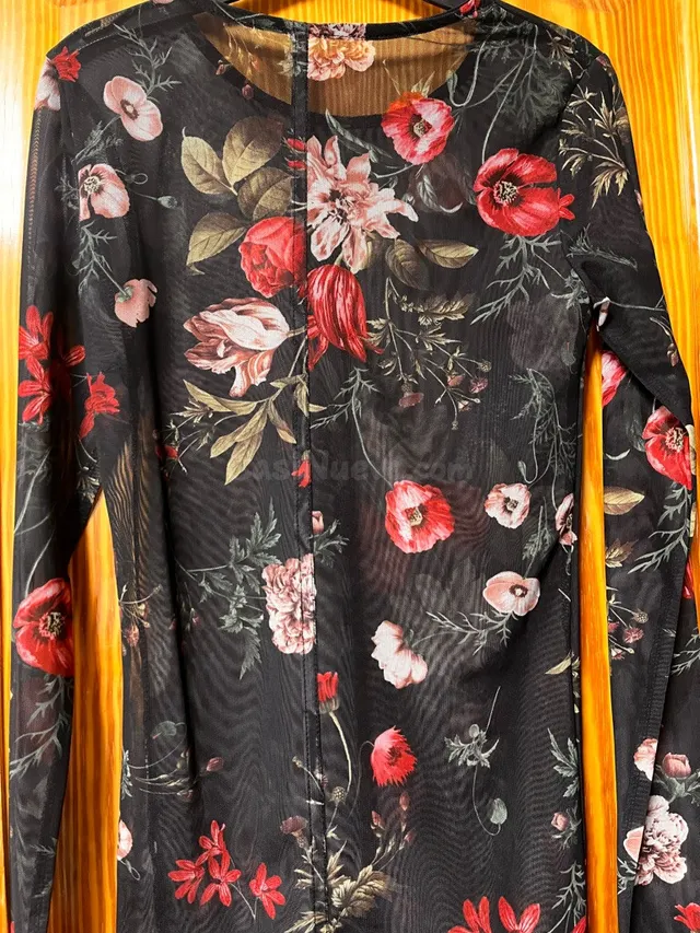 Top floral manga larga - foto 5